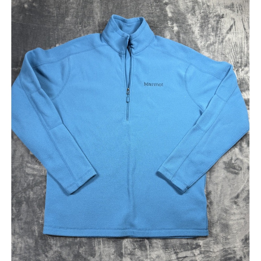 Marmot Men's M Blue Quarter Zip Fleece Hiking Outdoor Gorpcore